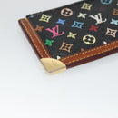 LOUIS VUITTON Multicolor Pochette Cles Coin Purse Black M13664 LV Auth 130299-16