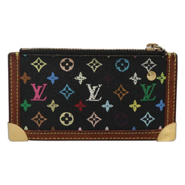 LOUIS VUITTON Multicolor Pochette Cles Coin Purse Black M13664 LV Auth 130299 - 0