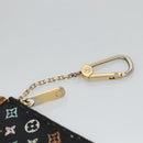 LOUIS VUITTON Multicolor Pochette Cles Coin Purse Black M13664 LV Auth 130299-7