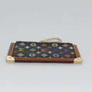 LOUIS VUITTON Multicolor Pochette Cles Coin Purse Black M13664 LV Auth 130299-5