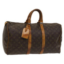 LOUIS VUITTON Monogram Keepall 45 Boston Bag M41428 LV Auth 130325-1