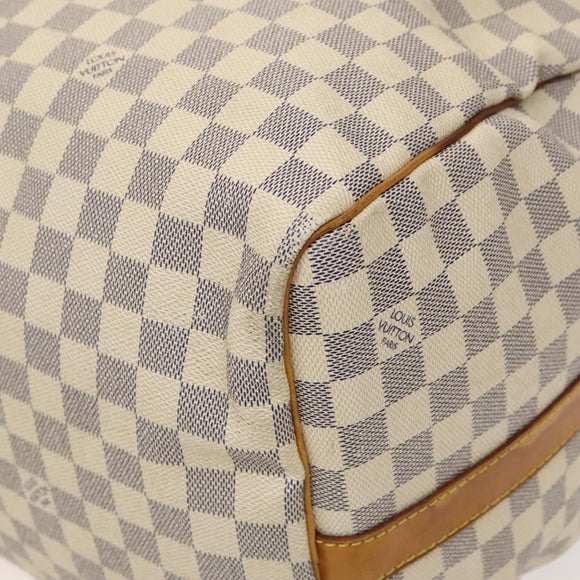 LOUIS VUITTON Damier Azur Keepall Bandouliere 55 Boston Bag N41429 Auth 130330