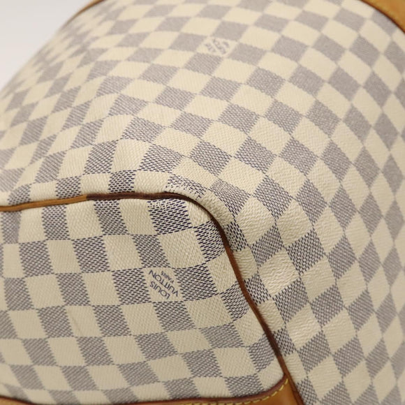 LOUIS VUITTON Damier Azur Keepall Bandouliere 55 Boston Bag N41429 Auth 130330