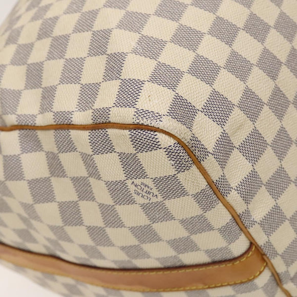 LOUIS VUITTON Damier Azur Keepall Bandouliere 55 Boston Bag N41429 Auth 130330