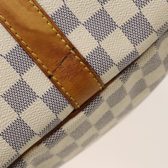 LOUIS VUITTON Damier Azur Keepall Bandouliere 55 Boston Bag N41429 Auth 130330