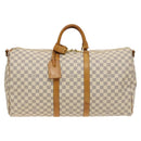 LOUIS VUITTON Damier Azur Keepall Bandouliere 55 Boston Bag N41429 Auth 130330-13
