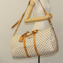 LOUIS VUITTON Damier Azur Keepall Bandouliere 55 Boston Bag N41429 Auth 130330-23