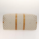 LOUIS VUITTON Damier Azur Keepall Bandouliere 55 Boston Bag N41429 Auth 130330-5
