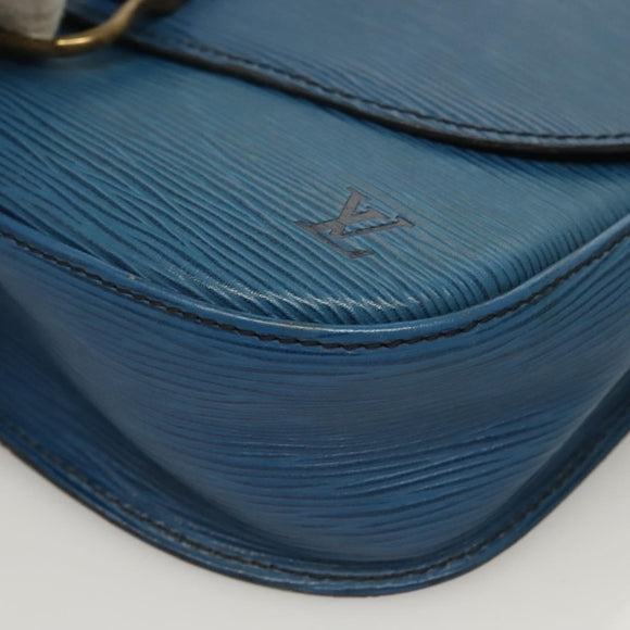 LOUIS VUITTON Epi Saint Cloud GM Shoulder Bag Toledo Blue M52195 LV Auth 130331
