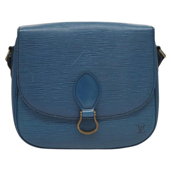 LOUIS VUITTON Epi Saint Cloud GM Shoulder Bag Toledo Blue M52195 LV Auth 130331