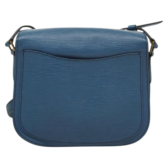 LOUIS VUITTON Epi Saint Cloud GM Shoulder Bag Toledo Blue M52195 LV Auth 130331