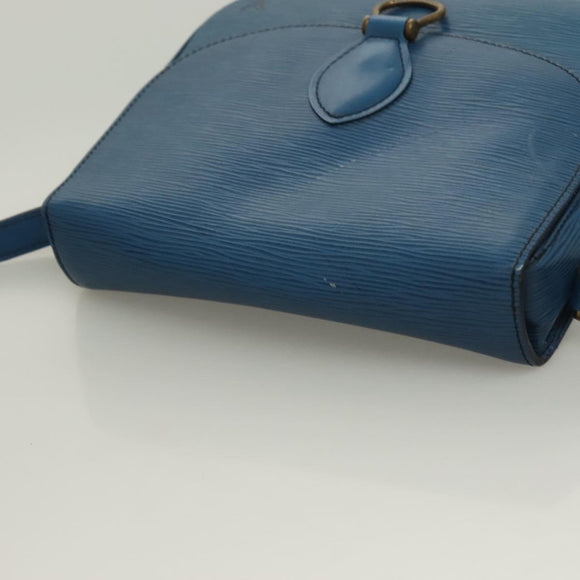 LOUIS VUITTON Epi Saint Cloud GM Shoulder Bag Toledo Blue M52195 LV Auth 130331