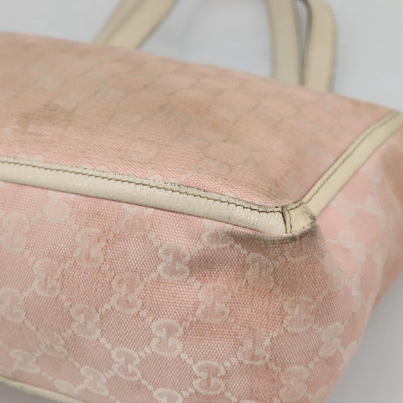 GUCCI GG Canvas Abbey Tote Bag Pink Gold 146247 Auth 130344