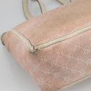 GUCCI GG Canvas Abbey Tote Bag Pink Gold 146247 Auth 130344-16