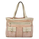 GUCCI GG Canvas Abbey Tote Bag Pink Gold 146247 Auth 130344-13