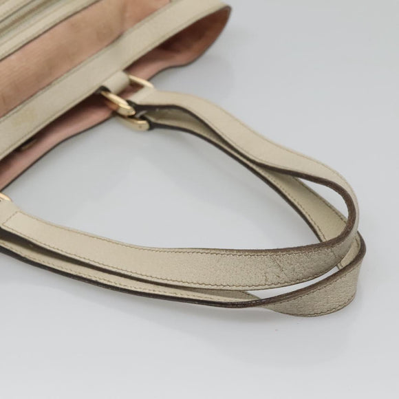 GUCCI GG Canvas Abbey Tote Bag Pink Gold 146247 Auth 130344
