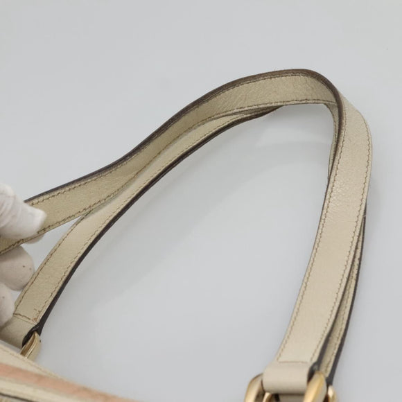 GUCCI GG Canvas Abbey Tote Bag Pink Gold 146247 Auth 130344