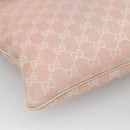 GUCCI GG Canvas Sherry Line Tote Bag Pink Silver 145809 Auth 130345-13