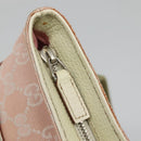 GUCCI GG Canvas Sherry Line Tote Bag Pink Silver 145809 Auth 130345-14