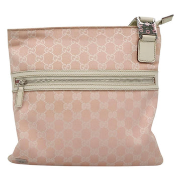 GUCCI GG Canvas Sherry Line Tote Bag Pink Silver 145809 Auth 130345 - 0