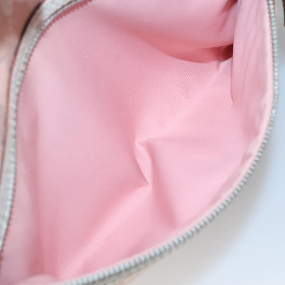 GUCCI GG Canvas Sherry Line Tote Bag Pink Silver 145809 Auth 130345
