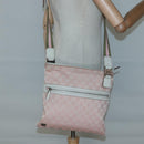 GUCCI GG Canvas Sherry Line Tote Bag Pink Silver 145809 Auth 130345-22