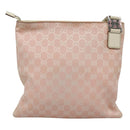 GUCCI GG Canvas Sherry Line Tote Bag Pink Silver 145809 Auth 130345-3