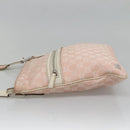 GUCCI GG Canvas Sherry Line Tote Bag Pink Silver 145809 Auth 130345-5