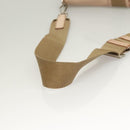 PRADA Shoulder Bag Nylon Leather Beige Silver Auth 130350-7