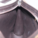 Christian Dior Trotter Canvas Shoulder Bag Brown Gold Auth 130355-17