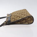 Christian Dior Trotter Canvas Shoulder Bag Brown Gold Auth 130355-4
