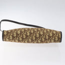 Christian Dior Trotter Canvas Shoulder Bag Brown Gold Auth 130355-5