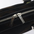 BURBERRY Nova Check Shoulder Bag Wool Leather Black Silver Auth 130359-10