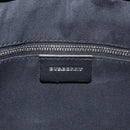 BURBERRY Nova Check Shoulder Bag Wool Leather Black Silver Auth 130359-17
