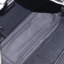 BURBERRY Nova Check Shoulder Bag Wool Leather Black Silver Auth 130359-11