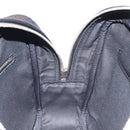 BURBERRY Nova Check Shoulder Bag Wool Leather Black Silver Auth 130359-18