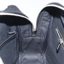 BURBERRY Nova Check Shoulder Bag Wool Leather Black Silver Auth 130359-19