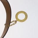 CELINE Macadam Canvas Shoulder Bag PVC Brown Gold Auth 130361-9