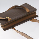 CELINE Macadam Canvas Shoulder Bag PVC Brown Gold Auth 130361-6