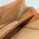 CELINE Macadam Canvas Shoulder Bag PVC Leather Brown Gold Auth 130364-20