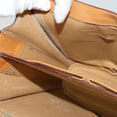 CELINE Macadam Canvas Shoulder Bag PVC Leather Brown Gold Auth 130364-21