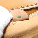 CELINE Macadam Canvas Shoulder Bag PVC Leather Brown Gold Auth 130364-12