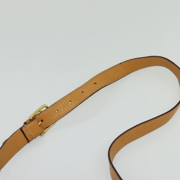 CELINE Macadam Canvas Shoulder Bag PVC Leather Brown Gold Auth 130364