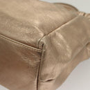 Salvatore Ferragamo Vala Hand Bag Leather 2way Gold Auth 130369-16