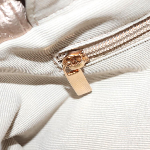 Salvatore Ferragamo Vala Hand Bag Leather 2way Gold Auth 130369