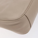 Salvatore Ferragamo Chain Gancini Shoulder Bag Leather Beige Gold Auth 130371-16