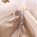 Salvatore Ferragamo Chain Gancini Shoulder Bag Leather Beige Gold Auth 130371-19