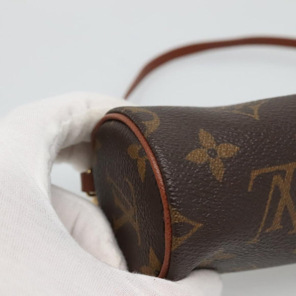 LOUIS VUITTON Monogram Papillon Pouch LV Auth 130389