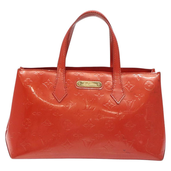 LOUIS VUITTON Monogram Vernis Wilshire PM Bag Orenge Sunset M93644 Auth 130399