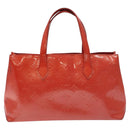LOUIS VUITTON Monogram Vernis Wilshire PM Bag Orenge Sunset M93644 Auth 130399-2